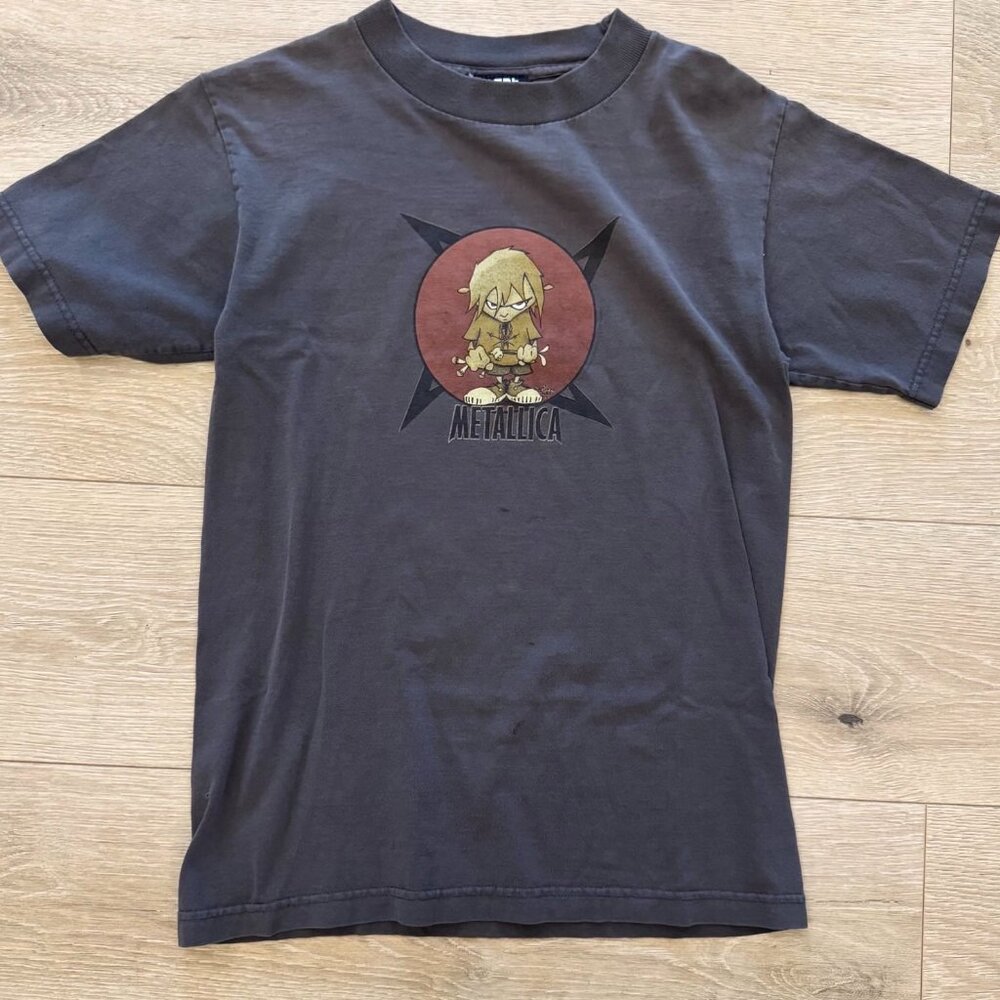 Vintage Metallica Cartoon‎ Tee Small / Giant Tag Rare Band Shirt